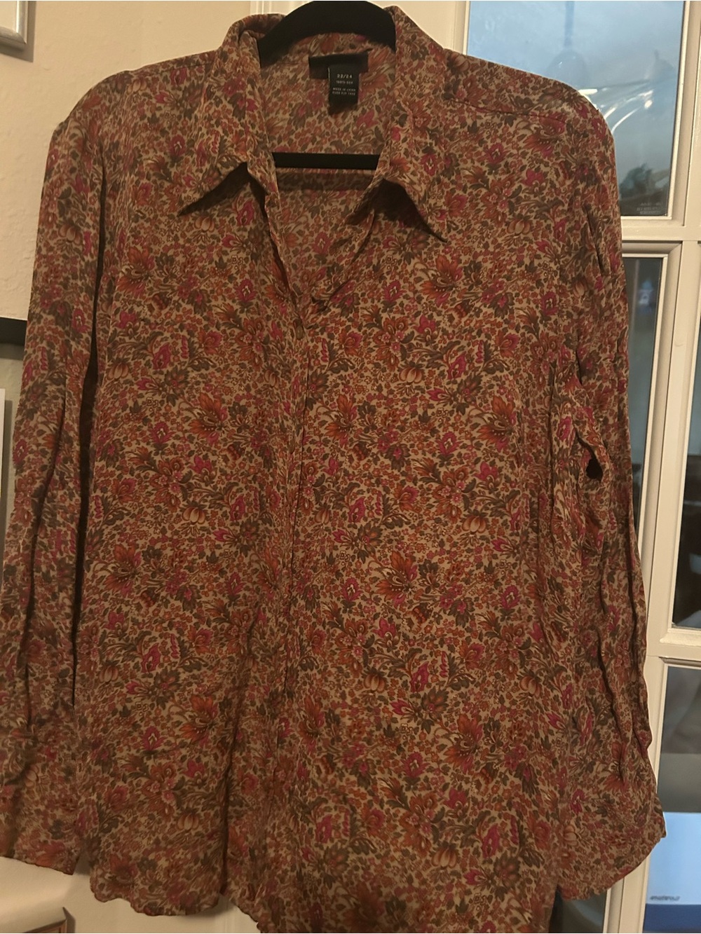 Women’s lane Bryant  Button-Up Shirt in Multicolor fall colors